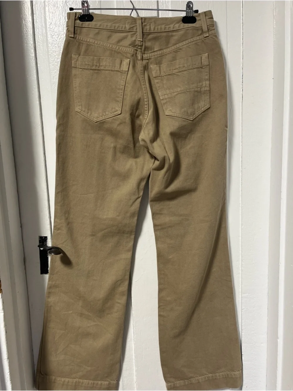 Trave Jacinda Full Wide Leg Wet Sand Tan Pant Made In USA Size 29